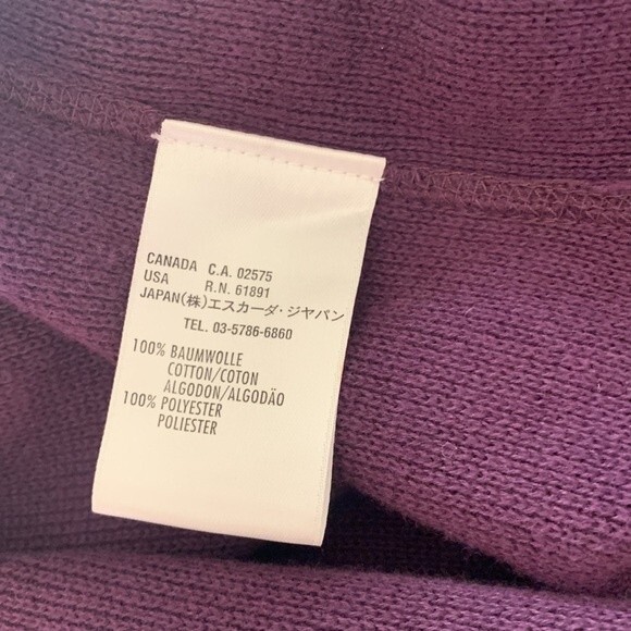 ESCADA SPORT Mock Neck Knee-Length jacket. Purple. Small - Picture 9 of 12